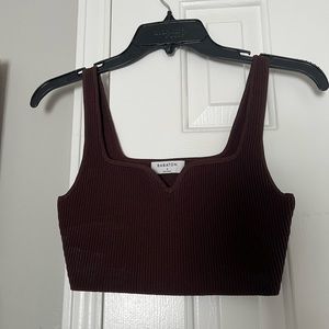 Aritzia brown crop top size small